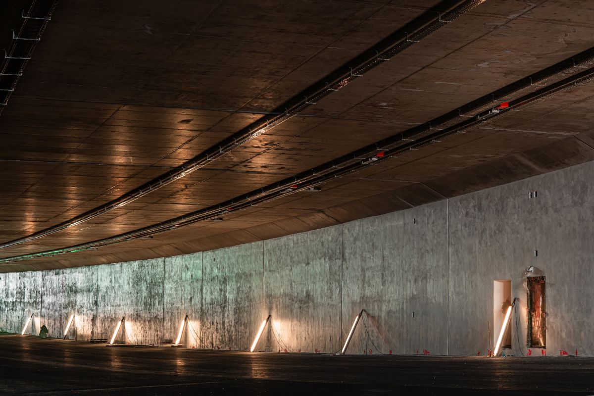 Zum Schutz der 8000 m² Wandfläche des Tunnels kommt ein OS 4 Beschichtungssystem der MC-Bauchemie zum Einsatz.